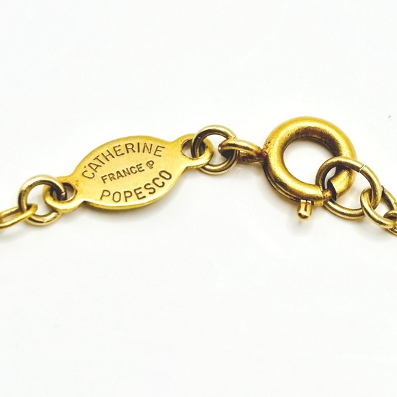 Catherine Popesco Blue Double-Sided Swarovski Crystal Necklace - Made in France - Picture 5 of 10